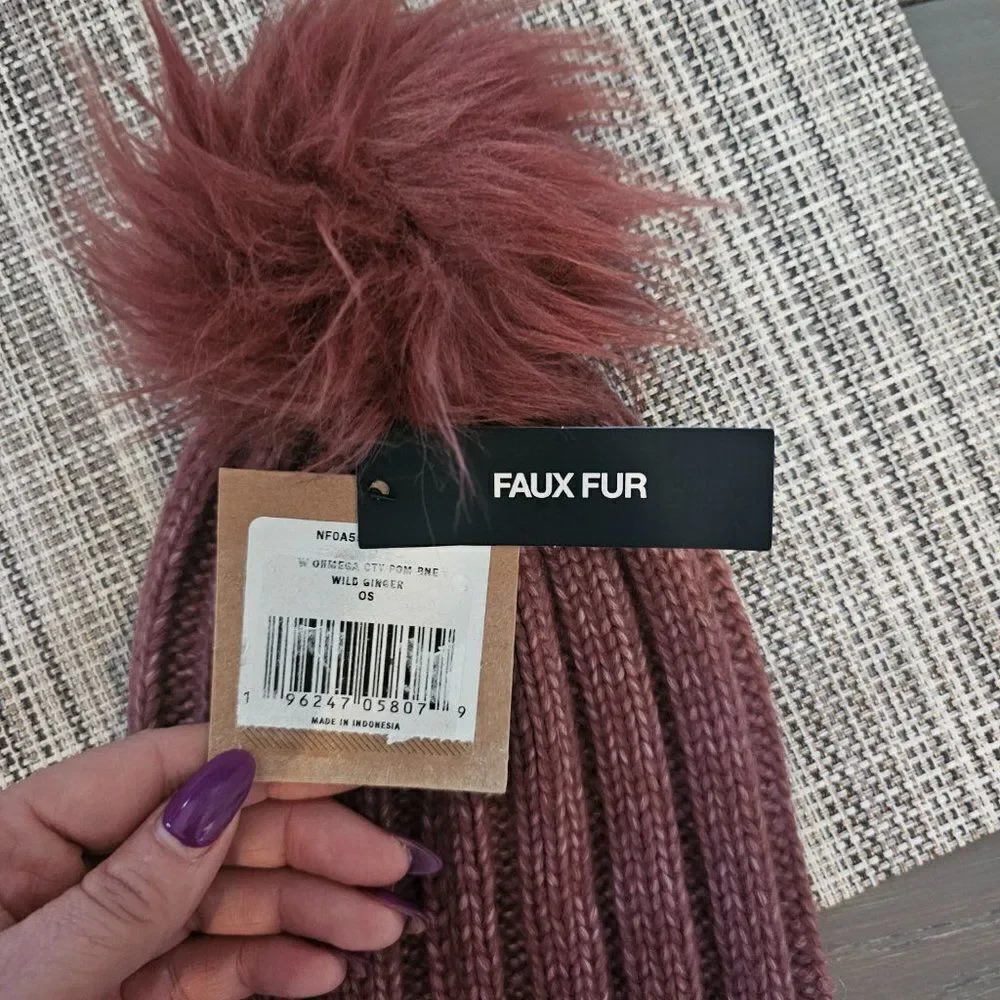 THE NORTH FACE Women's Oh Mega Fur Pom Wild Ginger Beanie